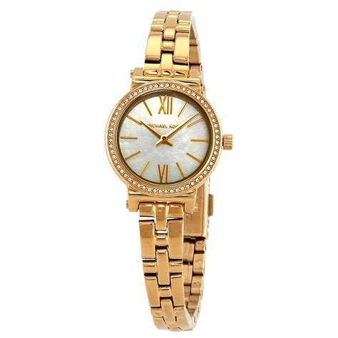 Michael Kors Petite Sofie Crystal Mother of Pearl Dial  